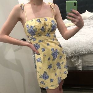 Rouched yellow sundress